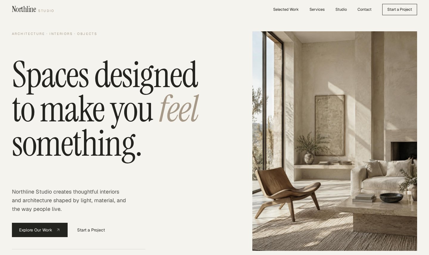 Northline Studio — screenshot of the live demo